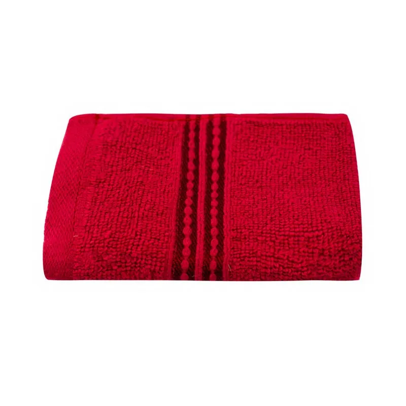 Micro Cotton LuxeDry Solid Face Towel (Red) - Set Of Four media 5