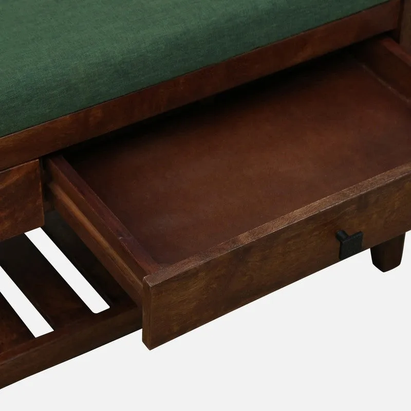 Harbor Nest Mango Wood Shoe Rack - Green media 5
