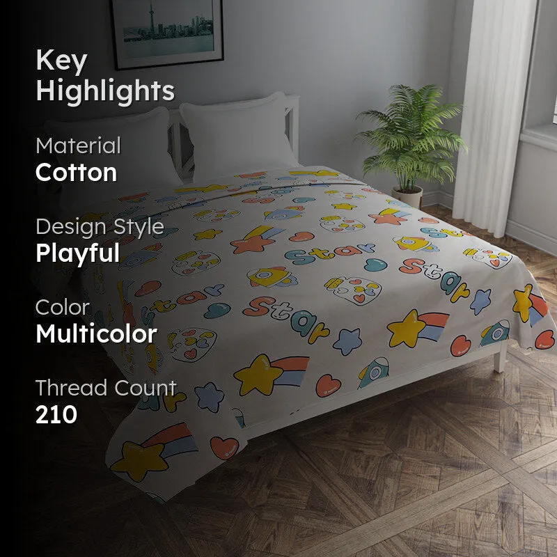 Starlight Snooze Kids' Cotton Duvet Cover - 210 TC media 2
