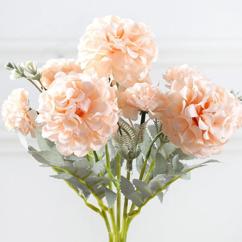 Blushen Carnation Fabric Arificial Flower - Peach media 3