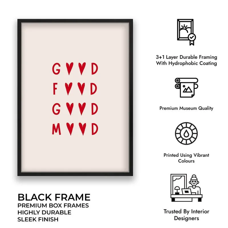 Kitchen Quotes Archival Canvas Wall Art - Black,Red media 9