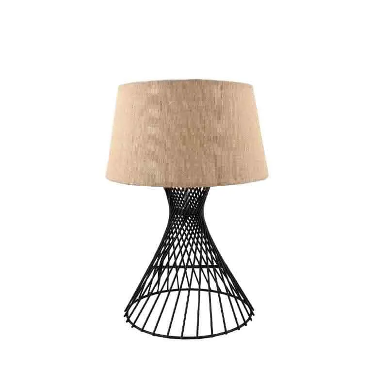 Spiral Affairs Fabric Table Lamp - Brown,Black media 4