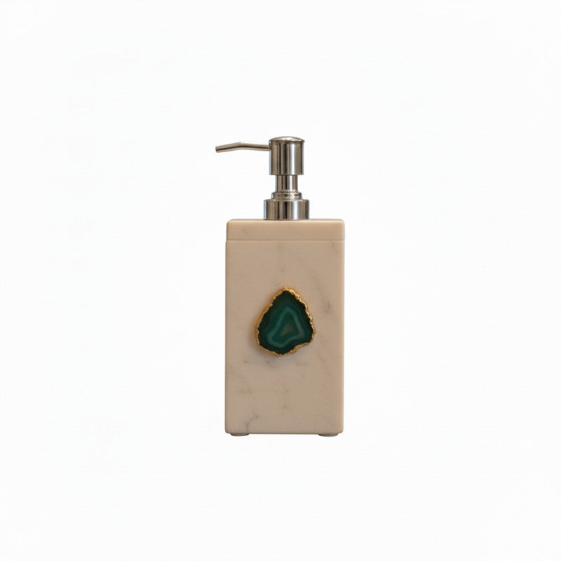 Kade Handcrafted Agate & Marble Soap Dispenser - Turquoise media 3