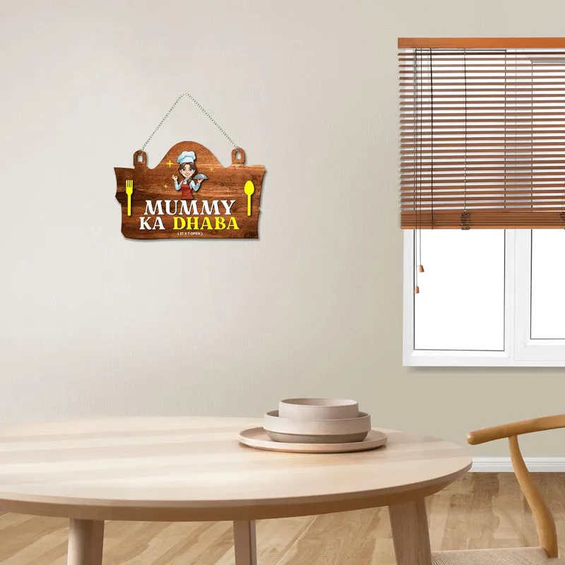 Mummy Ka Dhaba II Polyester & MDF Wall Hanging media 4