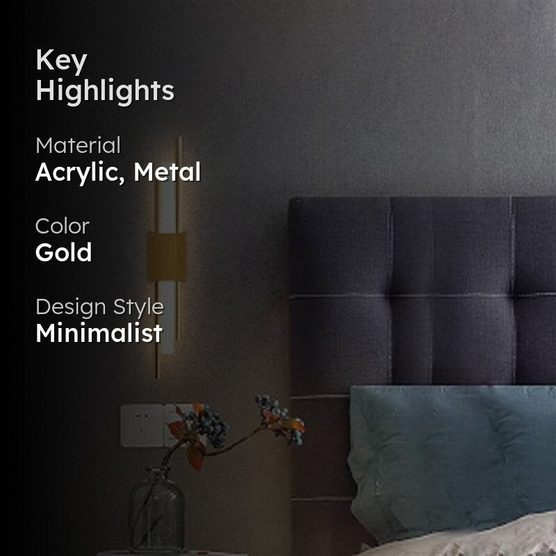Mulo LED Acrylic & Metal Wall Lamp media 2