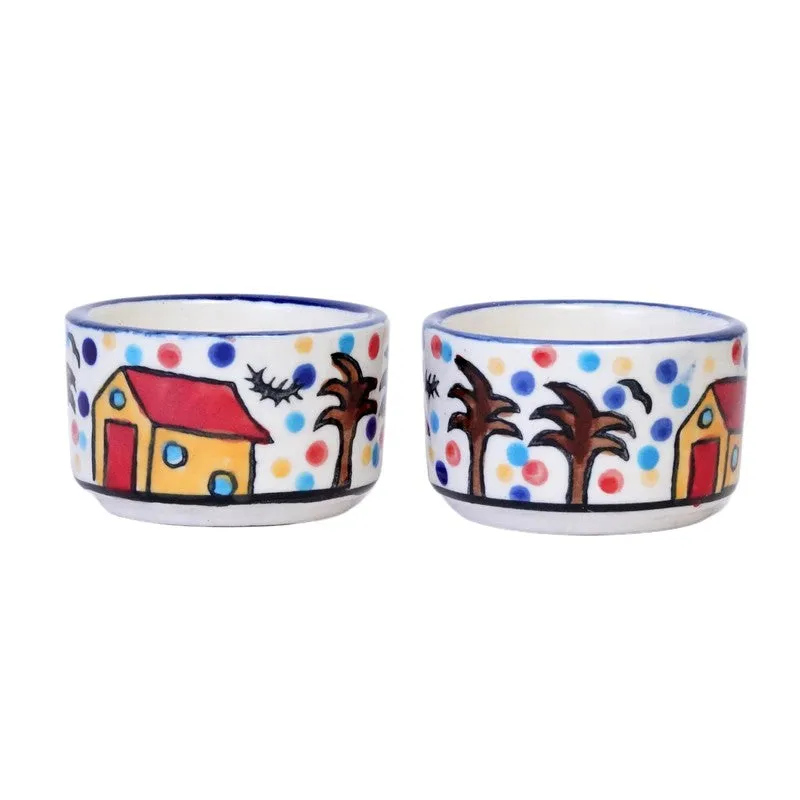 Bowlisse Ceramic Dip Bowls (Multicolor ,40 mL Each) - Set Of Two media 5