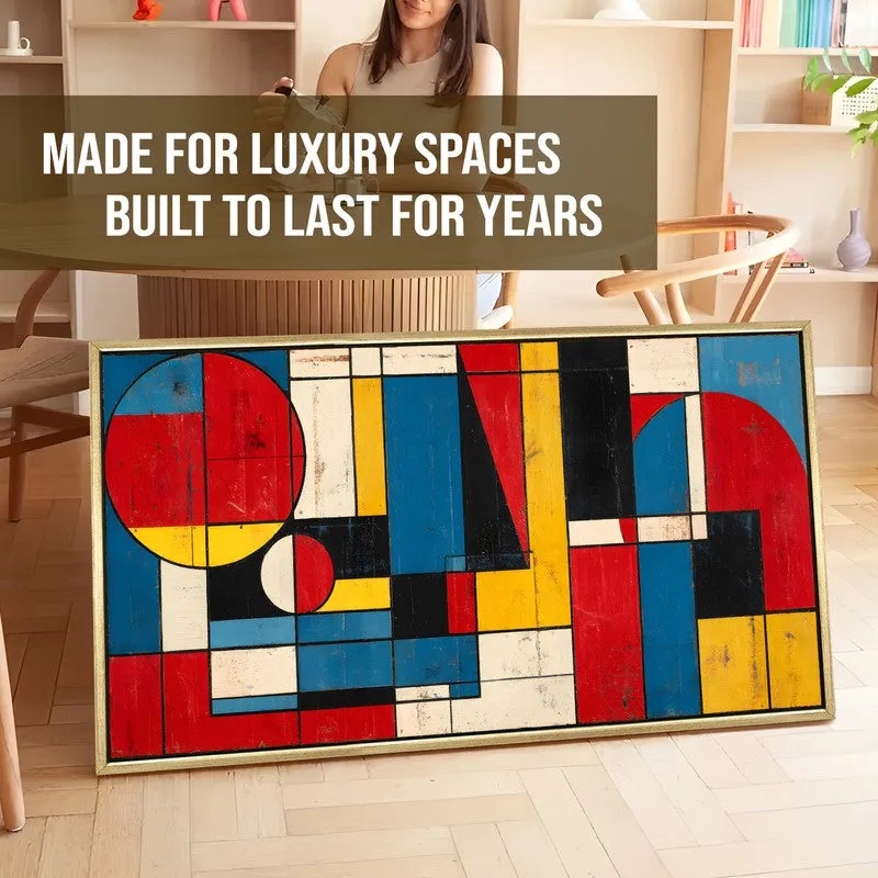 Color Constructs Canvas Wall Painting With Frame media 5