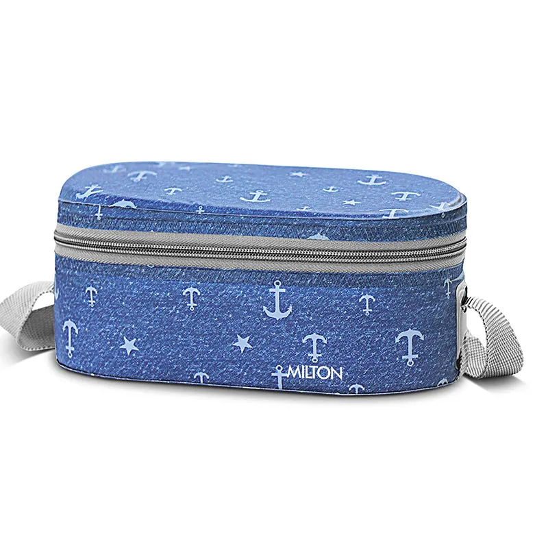 Milton Saveur Lunch Box ith Insulated Bag (Blue/280 mL/500 mL) - Three Piece Set media 1