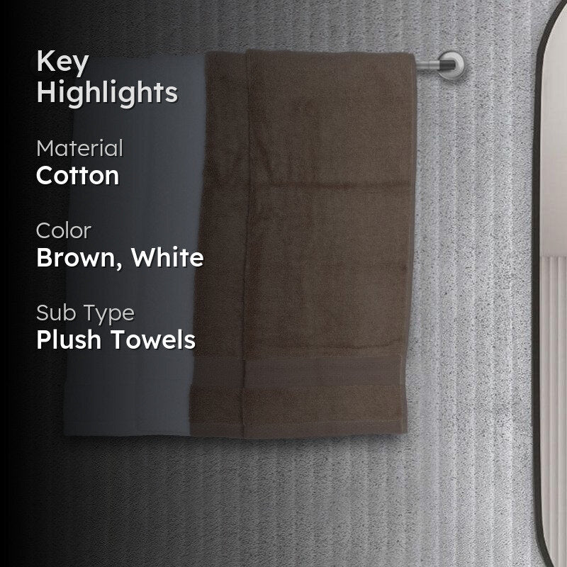 Miorah Hand Towel (Brown & White) - Set Of Four media 2