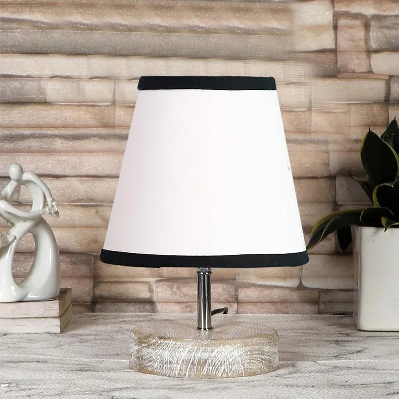 Renvo Fabric Table Lamp - White,Brown media 2
