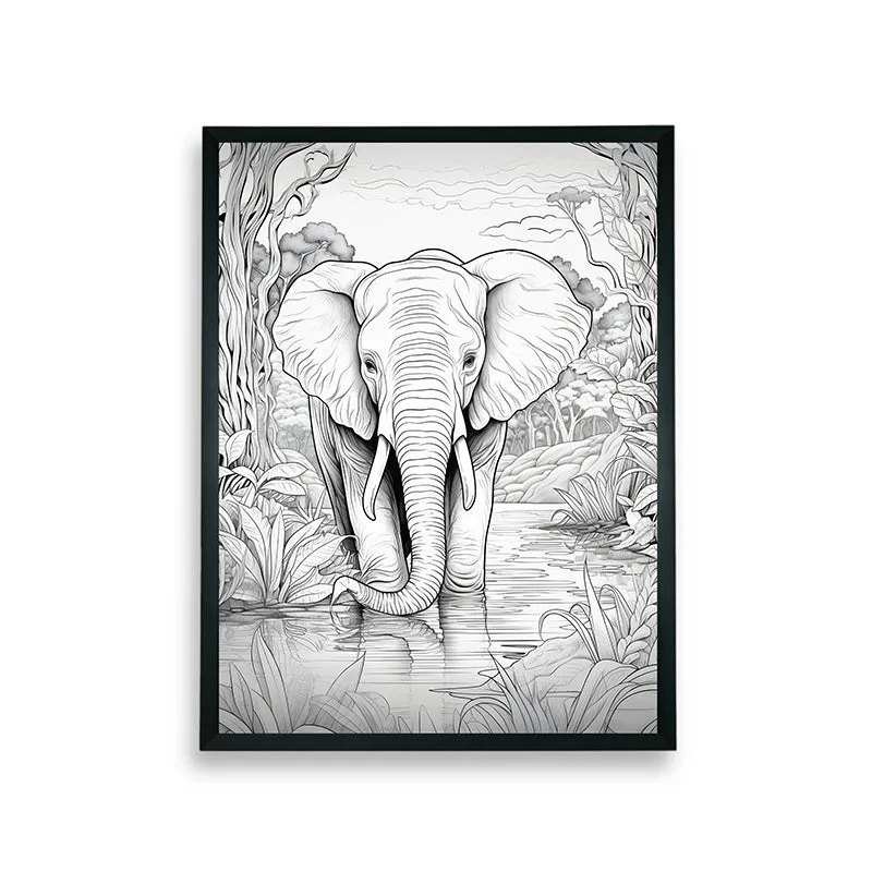 Jumbo Sketch Canvas Wall Art media 8