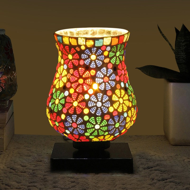Evaila Mosaic Glass Table Lamp - Multicolor