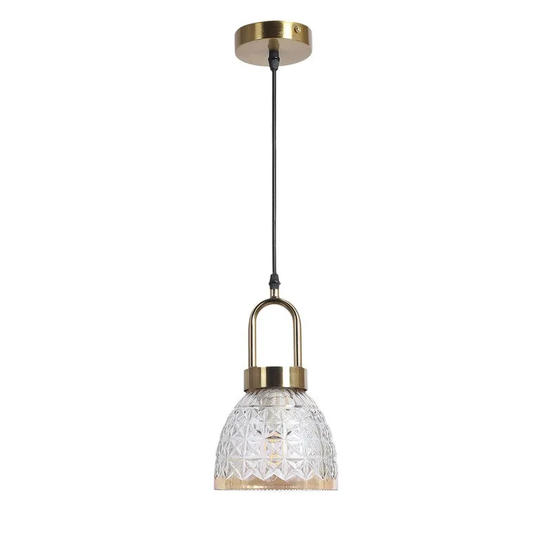 Auralux Textured Pendant Glass Ceiling Lamp media 5