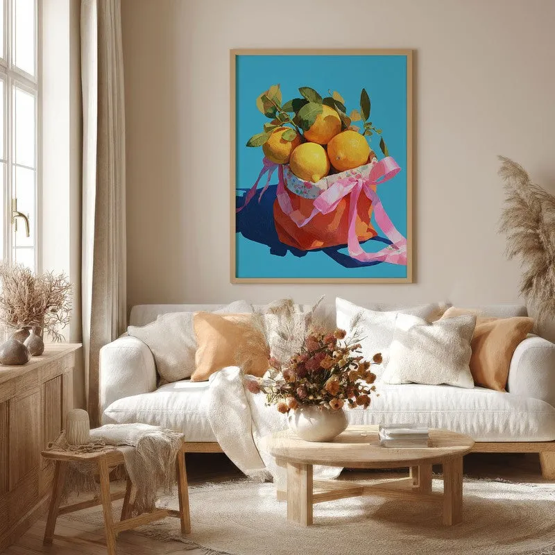 Zesty Vivid Canvas Wall Painting - Brown Frame media 4