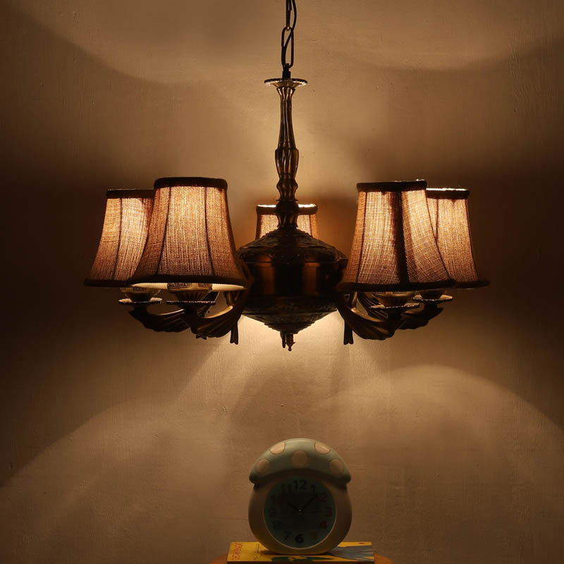 Andalusian Conical Golden Antique Ceiling Lamp