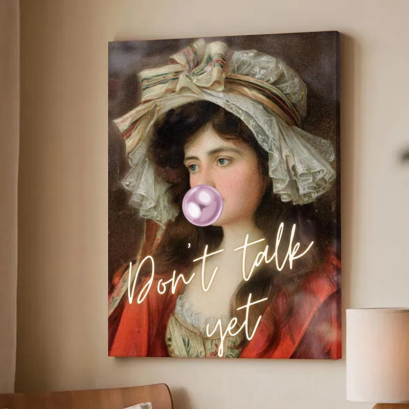 Don't Talk Yet Canvas Wall Art media 3