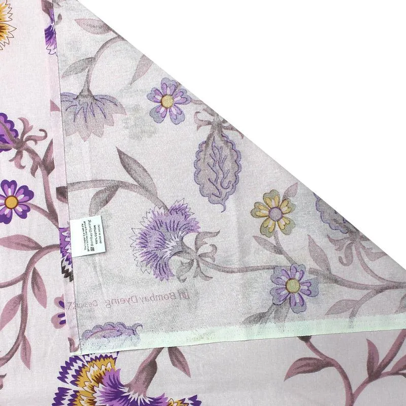Siya Floral Cotton Bedsheet (Purple) - 110 TC media 6