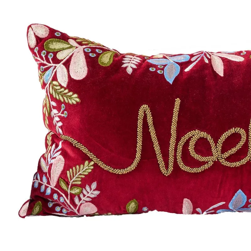 Royal Crimson Cotton Velvet Cushion media 4