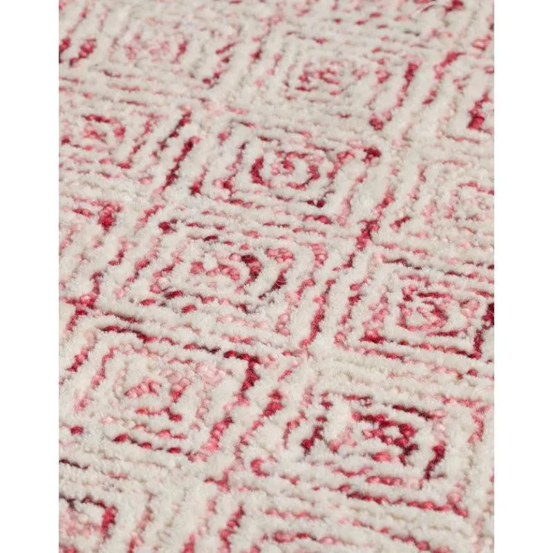 Timeless Textures Hand Tufted Wool Rug - Pink & White media 6