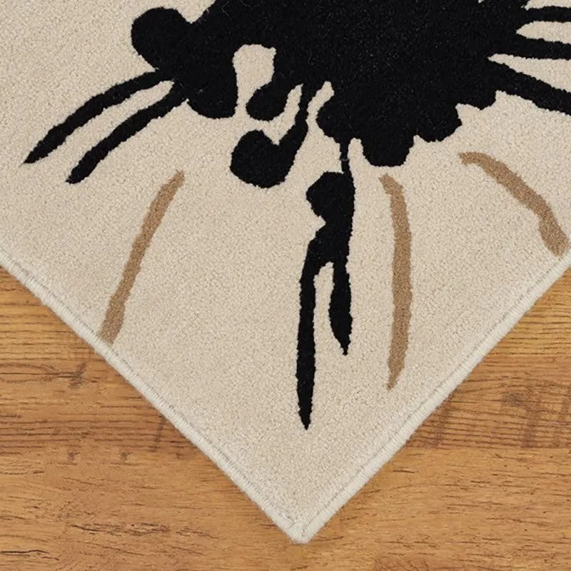 Anrion Hand Tufted Floral Wool & Nylon Carpet - Black media 5