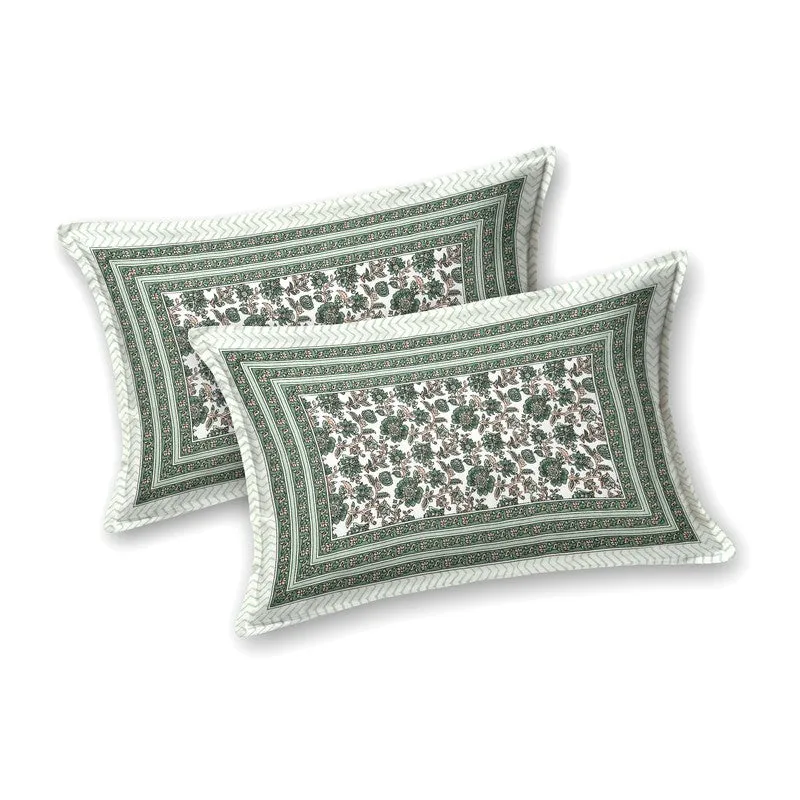 Crafton Cotton Bedsheet (Green) - 240 TC media 4