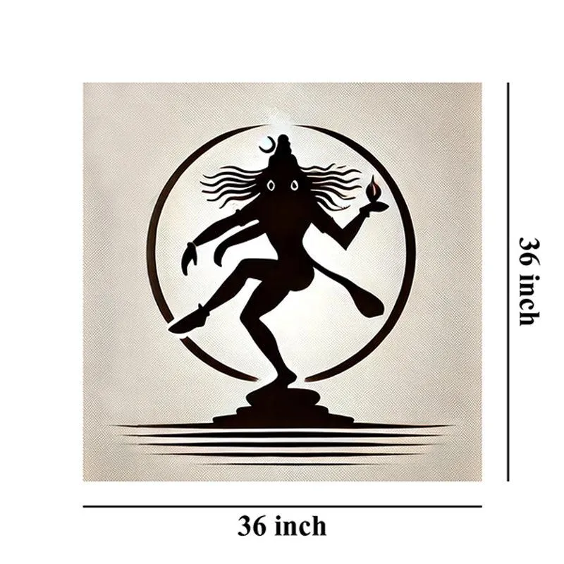 Nataraja Silhouette Poly Canvas Wall Painting media 8