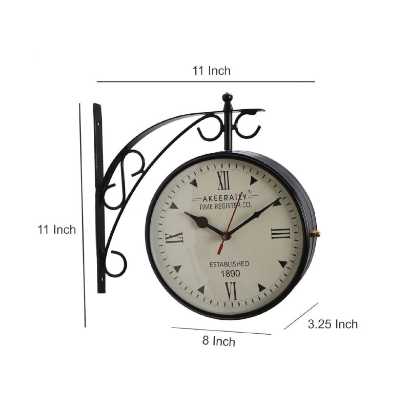 Rija Double Sided Wall Clock - Black media 5