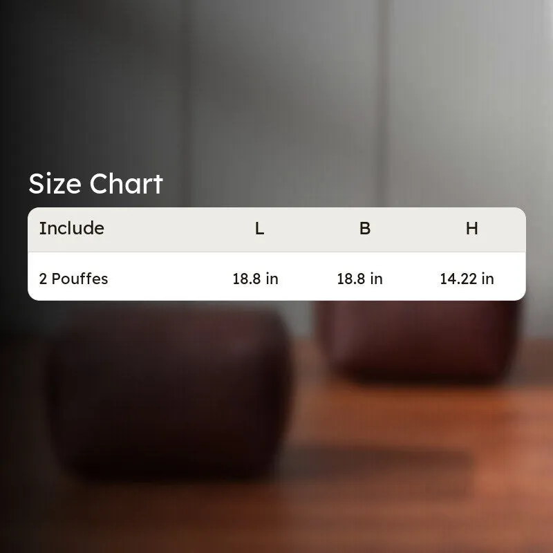 Clean Aesthetic Pouffe (Brown) - Set Of Two media 10