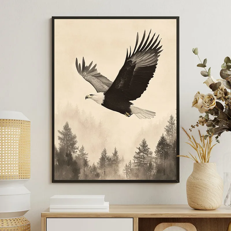 Flight Of Eagle Wall Art With Resin Frame media 1