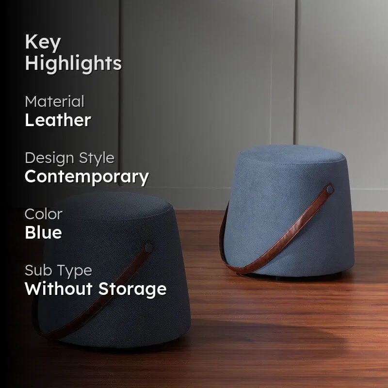 Warm Lounge Pouffe (Blue) - Set Of Two media 2