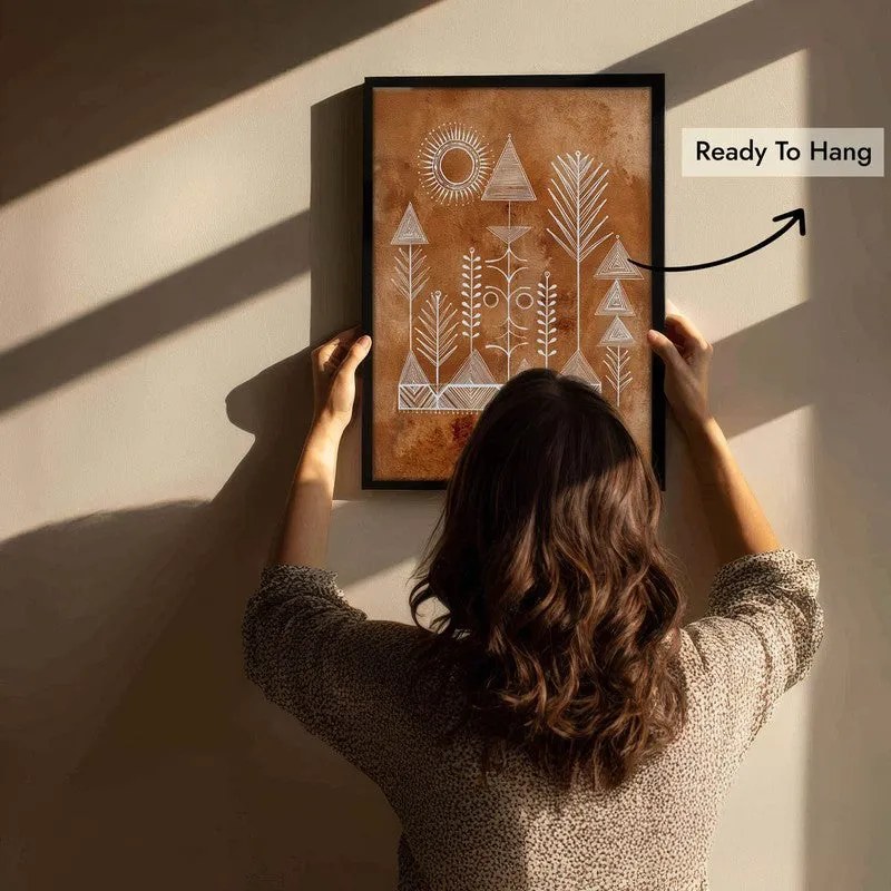 Tribalin Canvas Wall Painting With Black Frame media 9