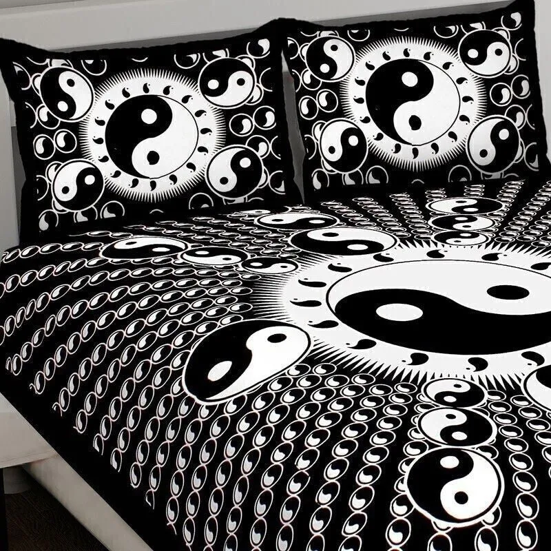 Petalza Cotton Bedsheet (Black,White) - 240 TC media 5