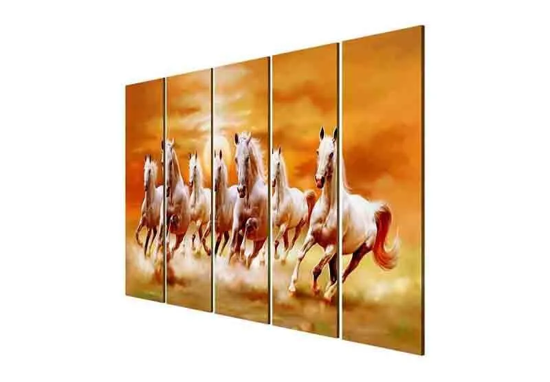 Sunset & Horses Wall Art - Five Piece Set media 6