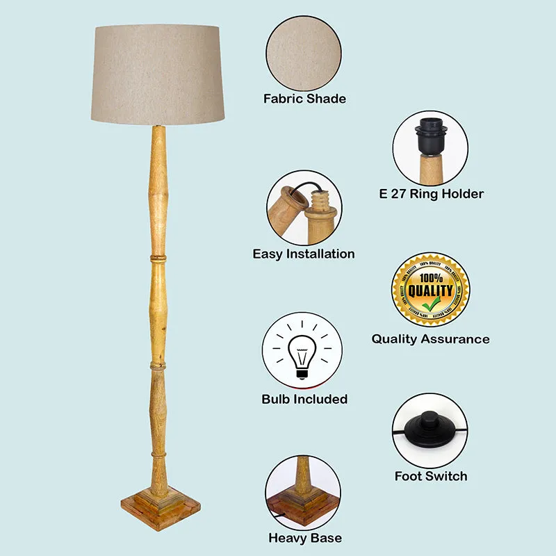 Elfin Bamboo Floor Lamp - Beige media 3