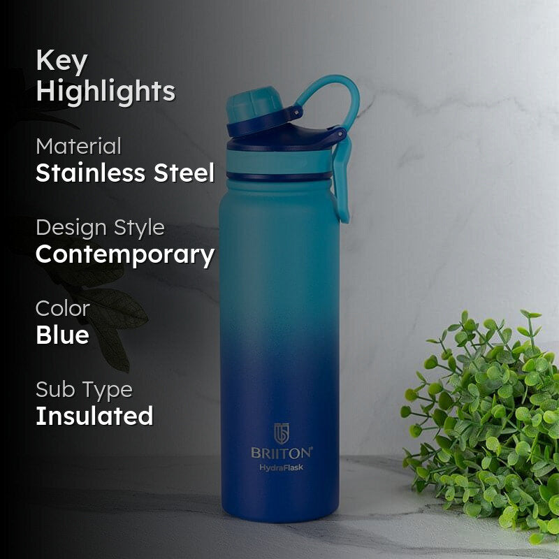Serene Sip Hot & Cold Thermos Water Bottle (Light Blue & Dark Blue) - 800 mL media 2