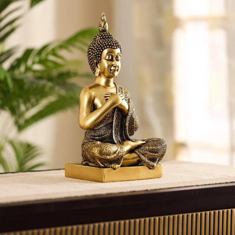 Ornate Meditating Buddha Showpiece media 5
