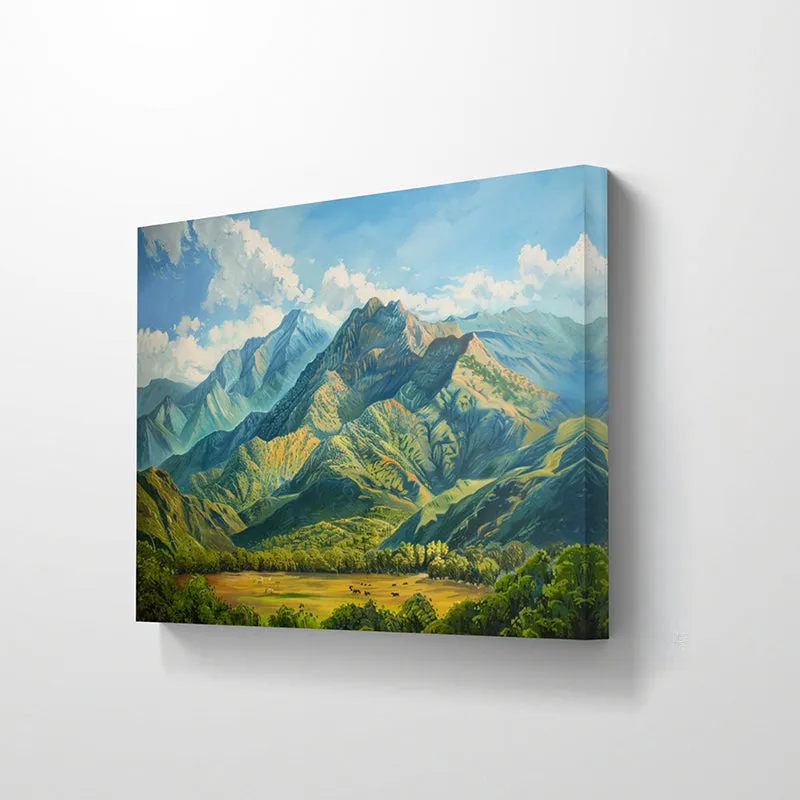 Mountain Greenery Canvas Wall Painting media 5
