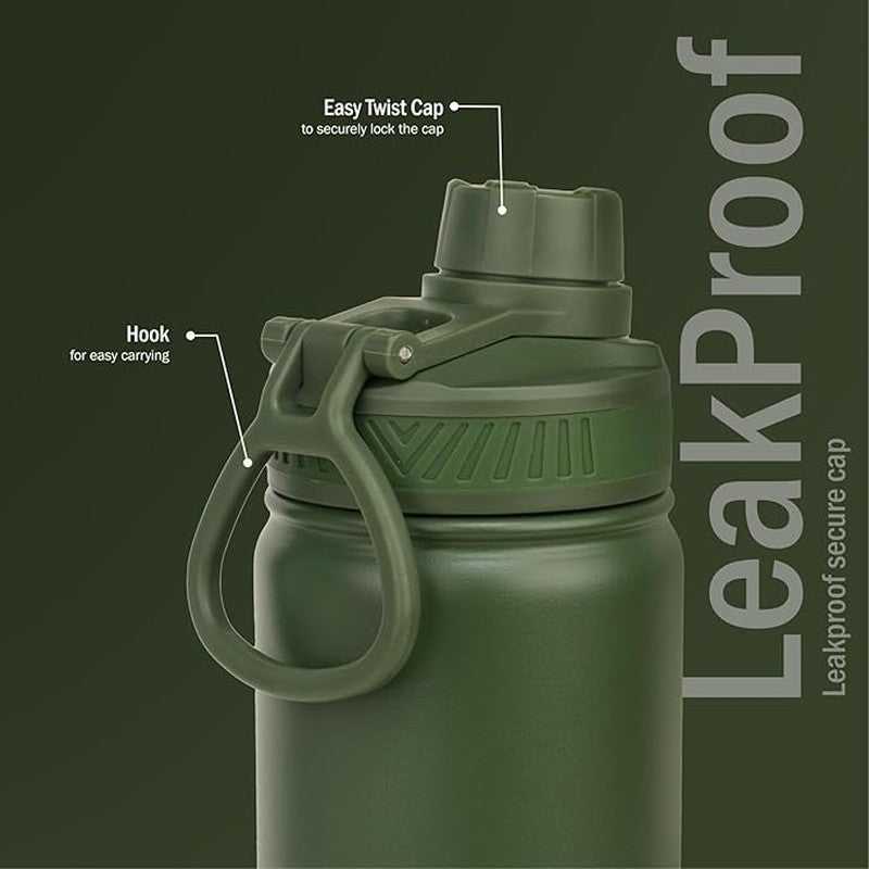 Quench Chic Hot & Cold Thermos Water Bottle (Dark Green) - 750 mL media 7