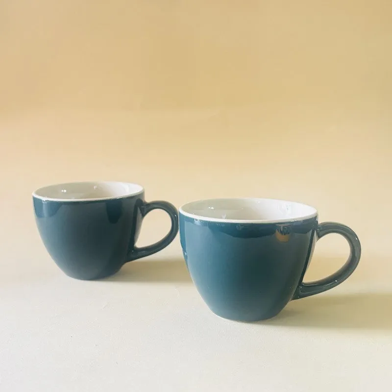 Ceramic Tea Cup (Deep Green/180 mL) - Set of Two media 5