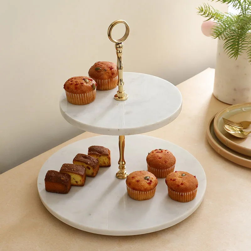 Veritas Two Tiered Marble Platter media 4