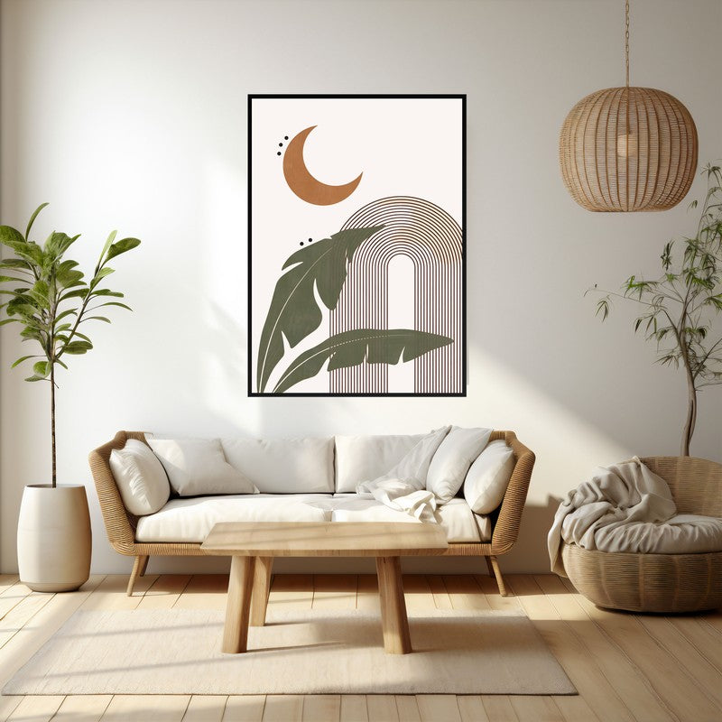 Moonlit Tropics Wall Art - Black Frame media 3