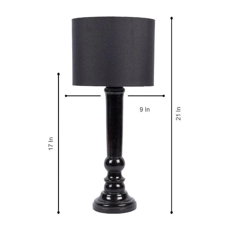 Blace Hiber Fabric Table Lamp - Black media 6