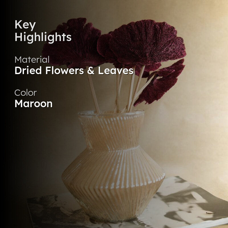 Sponge Mushroom Bunch (Maroon)  - Set Of Five media 2