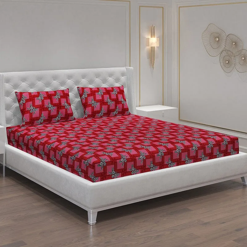 Monte Carlo Blossom Checks Bedsheet - 120 GSM media 1