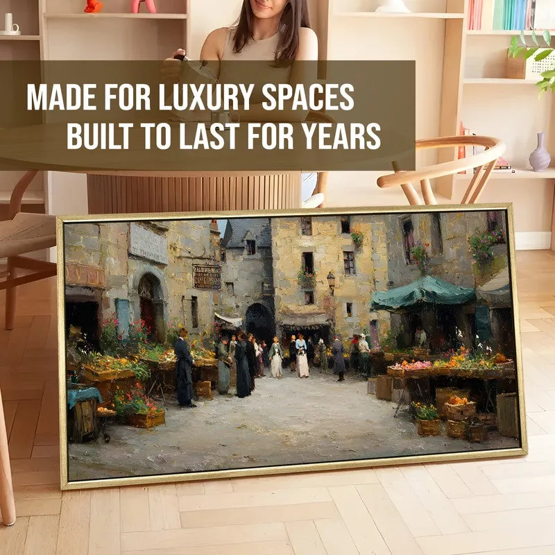 Village Pulse Canvas Wall Painting With Frame media 5