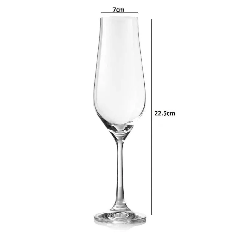 Stella Bohemia Crystal Flute Glasses (170 ML) - Set Of Six media 4