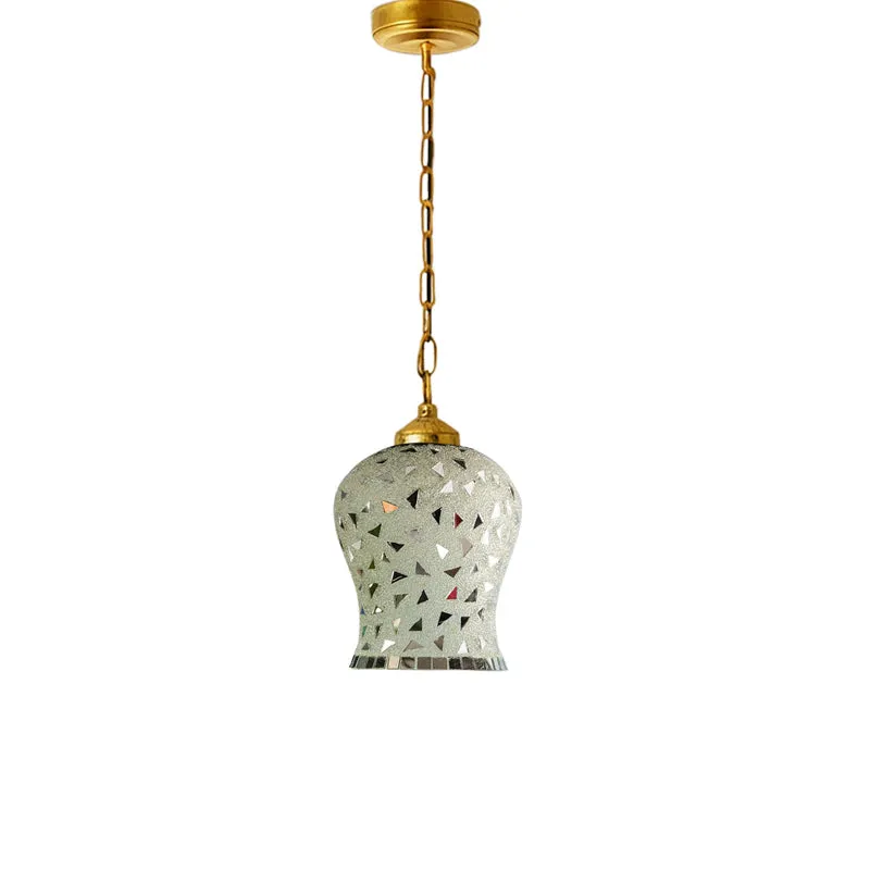 Mosaic Gild Metal & Glass Ceiling Lamp media 4