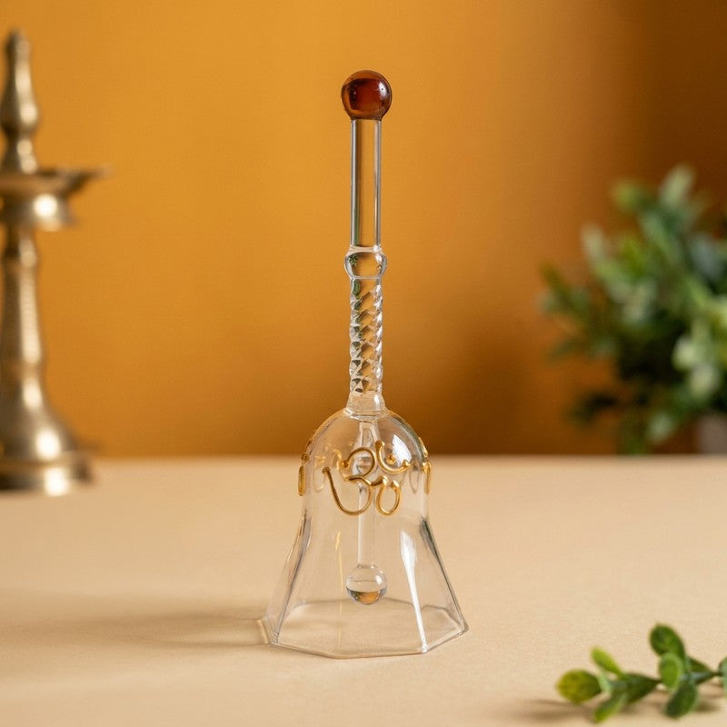 Spiritual Harmony Glass Pooja Bell