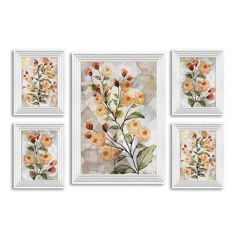 Dahlia Mist Wall Art (Peach) - Set Of Five media 6