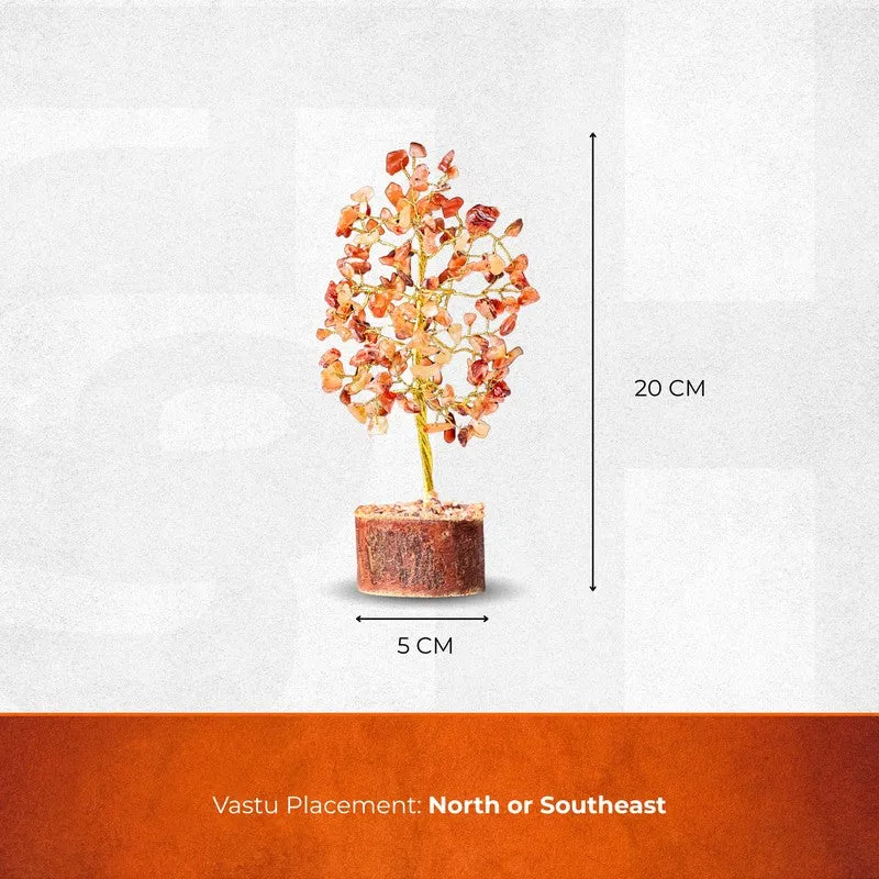 Energizing Carnelian Gemstone Tree Decorative Showpiece media 10